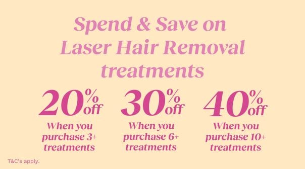 Spend & Save on Laser Hair Removal Treatments*