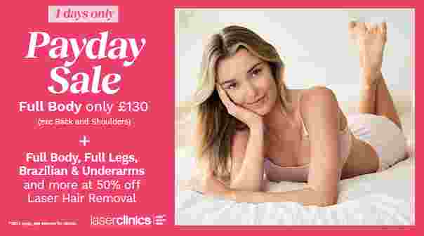 50% off Selected Laser Hair Removal Treatments - 4 Days Only!