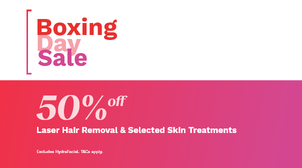 50% off Laser Hair Removal & Selected Skin Treatments*