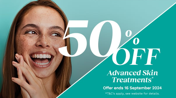 50% Off Advanced Skin Treatments*